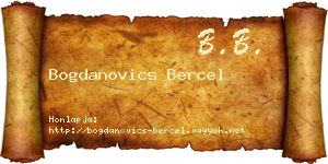 Bogdanovics Bercel névjegykártya